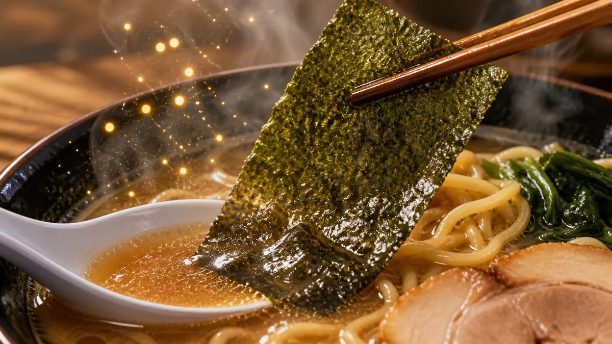 ラーメンのりはなぜ入っているのか?|「飾り」ではない旨味増幅装置の正体の解説画像