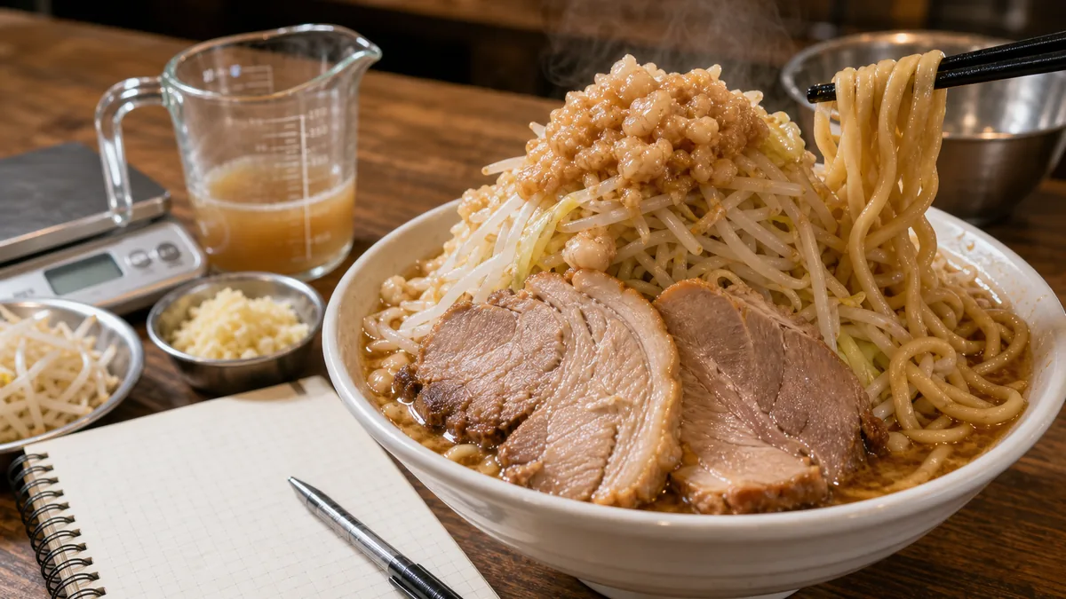 ラーメン二郎系 名古屋のスープ・麺・ヤサイを数値で解剖するの解説画像