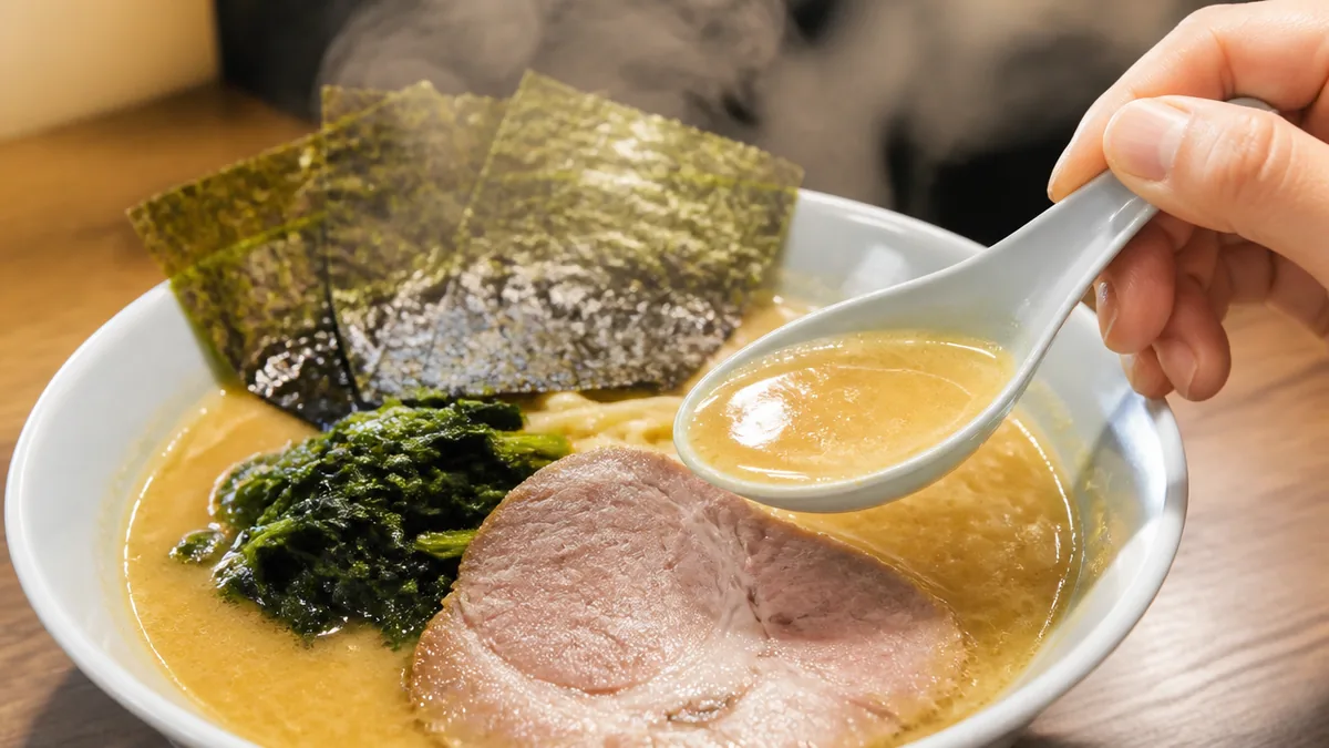 ラーメン山岡家の麺とトッピング|低加水ストレート麺はなぜこのスープに合うのかの解説画像