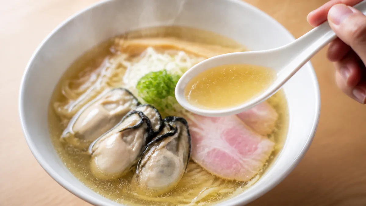 牡蠣×ラーメンの系譜|むかんが切り拓いた「貝出汁ラーメン」の新潮流の解説画像