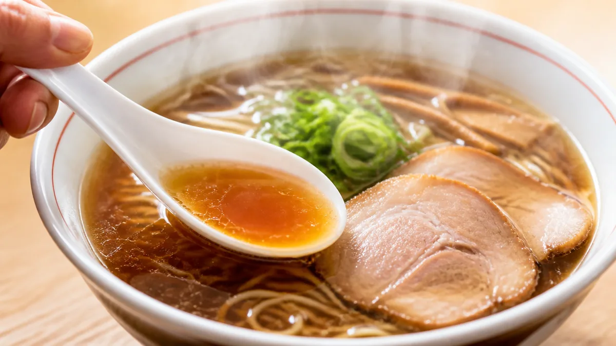 カドヤ食堂 総本店の自家製麺と調味料|小麦・かんすい・醤油の三位一体の解説画像