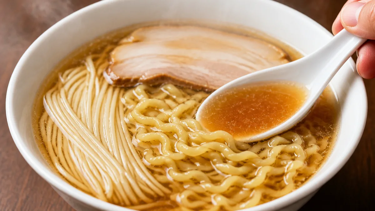 ストレート麺と縮れ麺──形状が変えるスープとの関係の解説画像