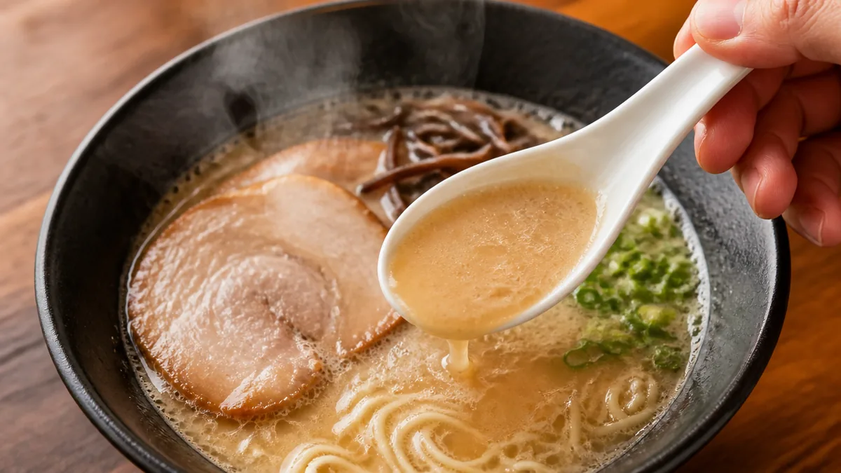 カロリーを気にしつつ豚骨ラーメンを楽しむ食べ方の解説画像
