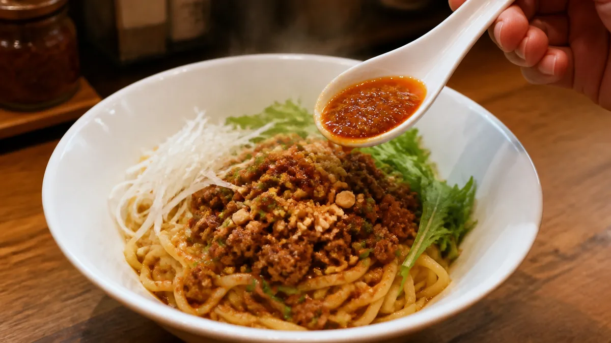 汁なし担担麺は広島のソウルフードの解説画像