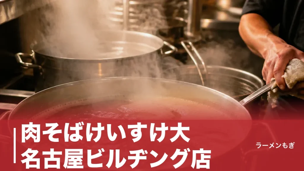 肉そばけいすけ大名古屋ビルヂング店｜4種の肉そばと名古屋限定八丁味噌の全メニュー解説のアイキャッチ画像