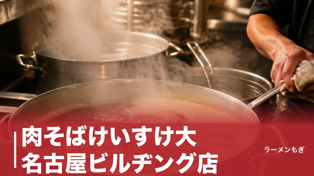 肉そばけいすけ大名古屋ビルヂング店｜4種の肉そばと名古屋限定八丁味噌の全メニュー解説のアイキャッチ画像