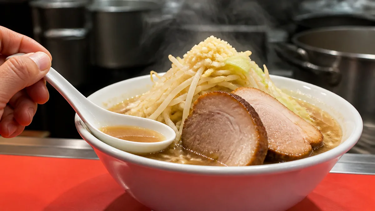 ラーメン二郎 新宿歌舞伎町店｜深夜2時半まで灯る14席の直系の解説画像