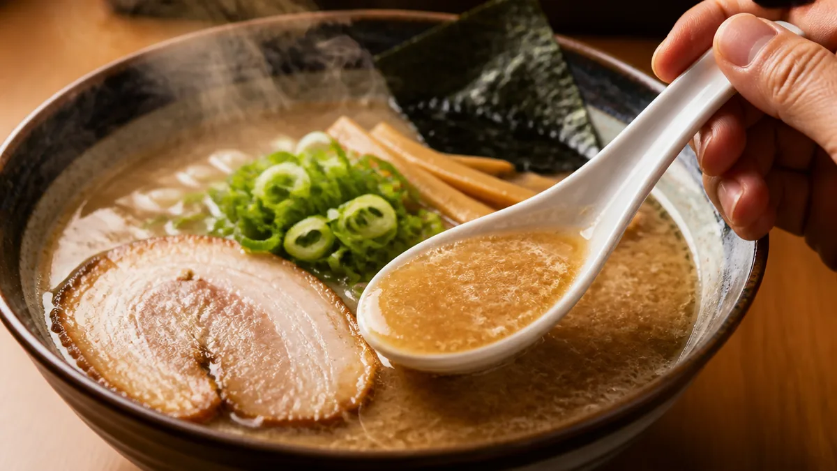 一杯はどう組み立てられているのか|スープ・カエシ・香味油・麺の4層構造の解説画像