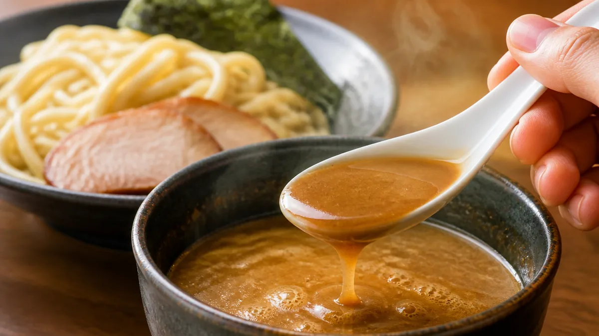 濃厚魚介つけ麺のレシピは「2つのだしを別に取る」から始まるの解説画像