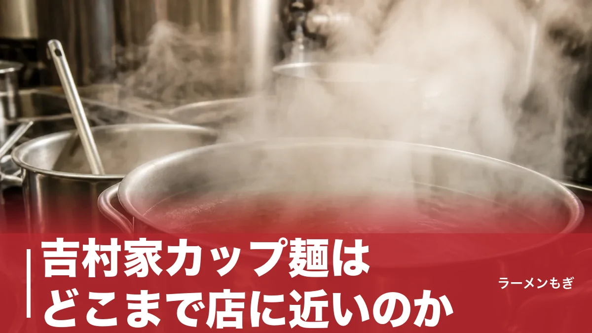 吉村家カップ麺はどこまで店に近いのか|ローソン限定348円の再現度と鶏油の秘密のアイキャッチ画像