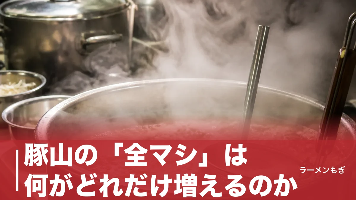 豚山の「全マシ」は何がどれだけ増えるのか|4項目の正体と失敗しない頼み方の全手順のアイキャッチ画像