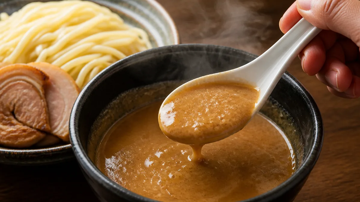 濃厚つけだれを最後の一滴まで旨く食べる作法の解説画像